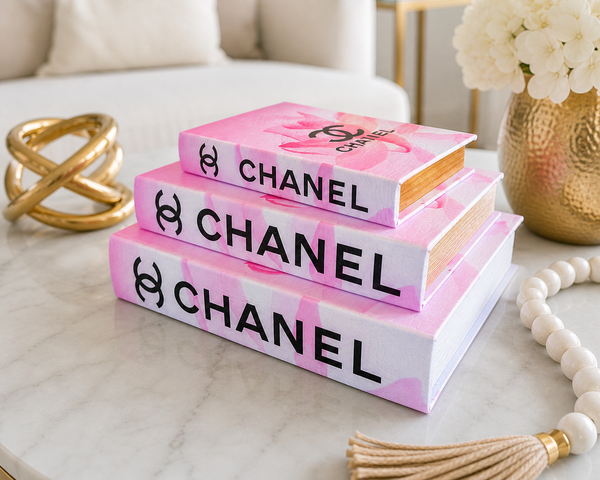 Chic Designer Faux Décor Table Book Box - 3 Size Available