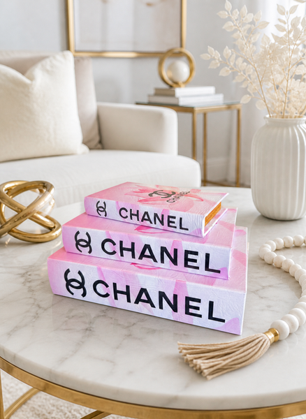 Chic Designer Faux Décor Table Book Box - 3 Size Available