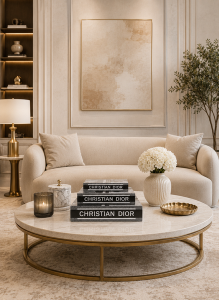 Christian Designer Faux Décor Table Book Box - 3 Size Available