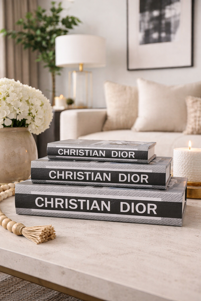 Christian Designer Faux Décor Table Book Box - 3 Size Available