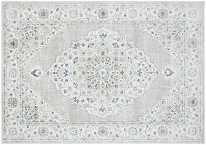 Full view of the Emotion 77 Silver Rug featuring soft silver tones and intricate patterns, perfect for modern and classic interiors.