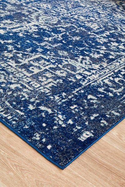 Evoke Navy Rug 230cm X 160cm - Elegant Collections 