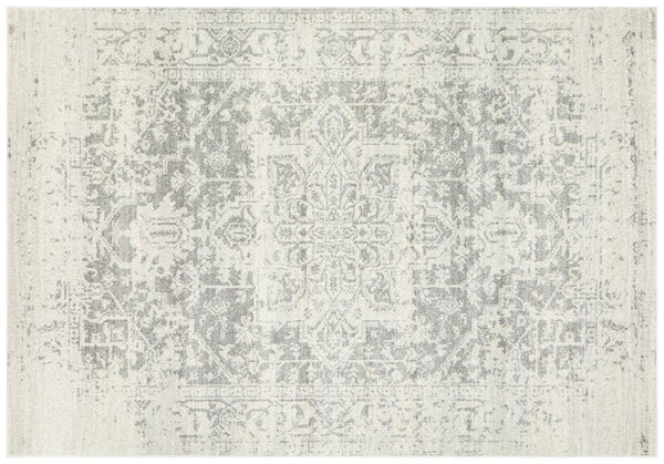 Evoke White Silver Rug 230cm X 160cm - Furniture and Giftware 