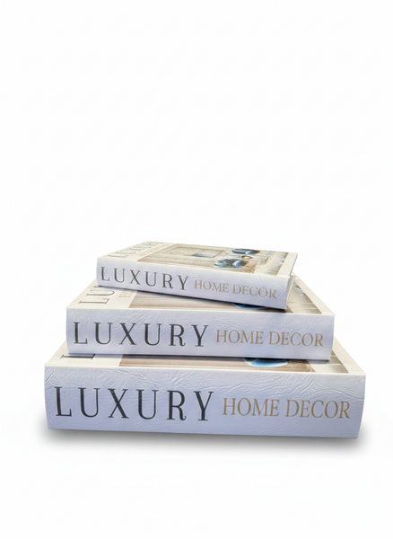 Luxe Home Décor Designer Faux Décor Table Book Box - 3 Size Available