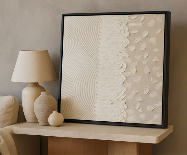 Nordic Square Framed Canvas Wall Art - Small