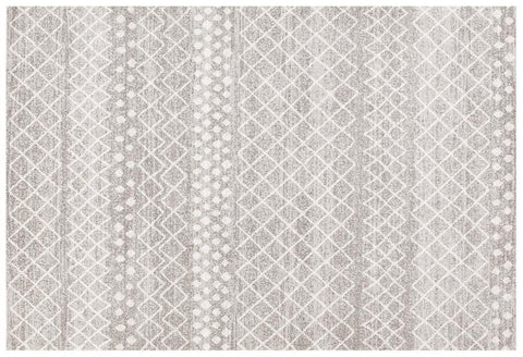  Flat lay of Oasis 454 Silver Rug with elegant geometric lines