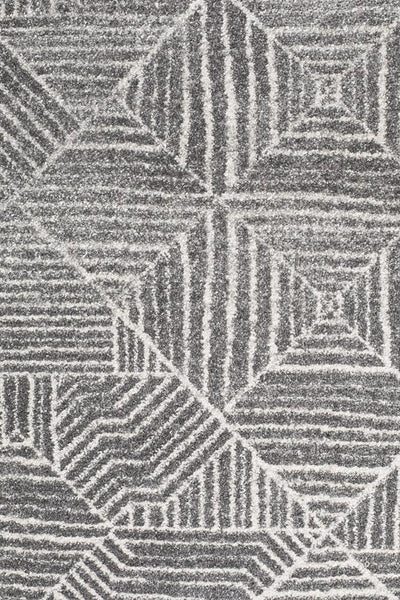Detailed view of Oasis Silver Rug textured pattern
