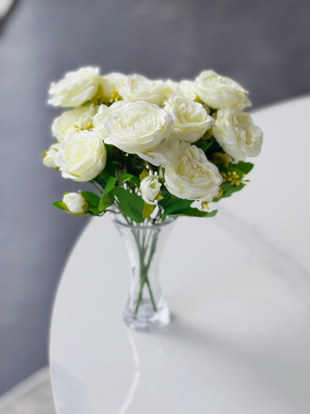 Artificial Peony/Frangipani Bunch 43cm – Available in 4 Colors