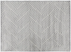 York Cindy Silver Rug – Flat lay view showing elegant silver tones with subtle textured pattern, perfect for contemporary interiors.