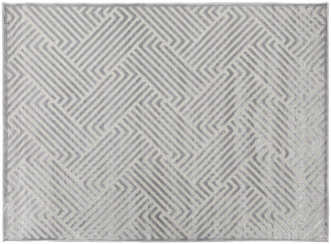 York Cindy Silver Rug – Flat lay view showing elegant silver tones with subtle textured pattern, perfect for contemporary interiors.