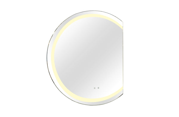 Frameless arched LED mirror with soft backlighting creating sleek modern glow and minimalist elegance