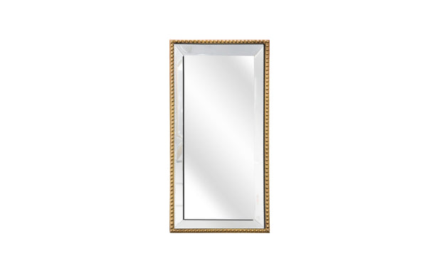 Gold medium beaded mirror tray – stylish accent piece.