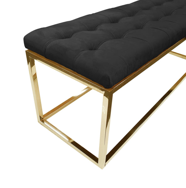 Holly Ottoman - Gold Frame - Furniture and Giftware 