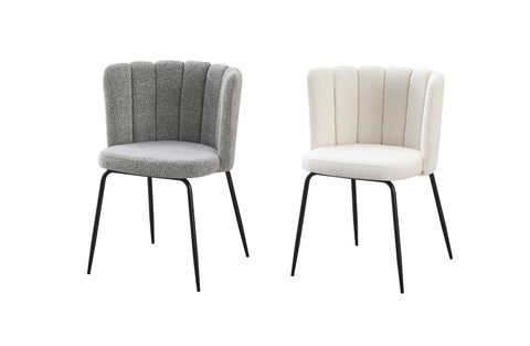 Set of 2 - Amelia Boucle Dining Chair