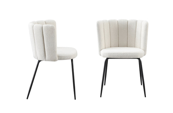 Set of 2 - Amelia Boucle Dining Chair