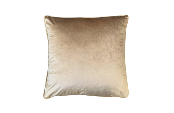 Bronze velvet cushion 55x55 cm with plush feel and elegant shine