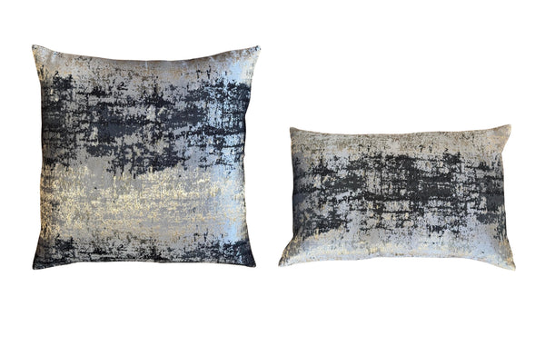 Black and gold luxury cushions in square and rectangular jacquard design