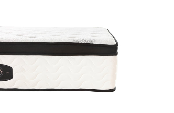 Side profile of Chiro 7 Zone mattress with durable design and soft quilted edges.