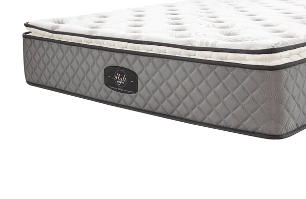 Corner detail of Comfort Euro Top mattress with luxury stitching and supportive edges.
