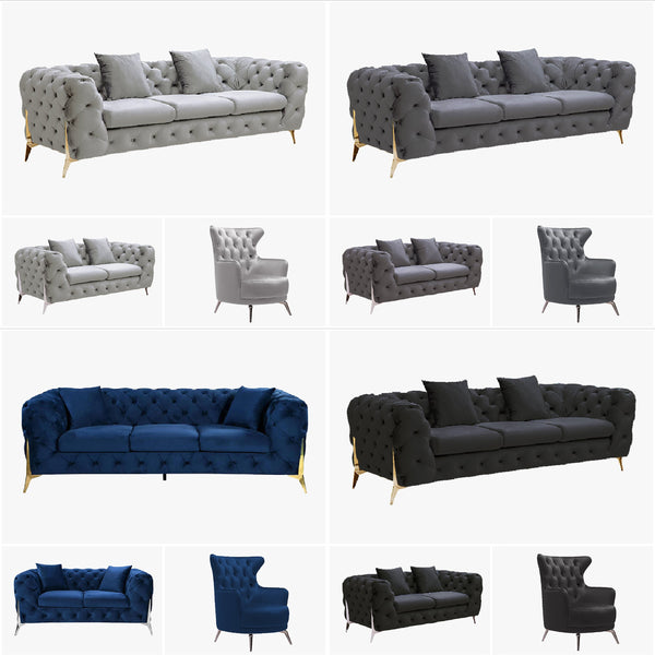 GRAND Tufted Range Lounge Set - 5 Colours Available