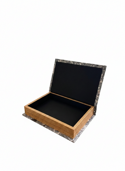 CD Gold & Black Designer Faux Décor Table Book Box - 3 Size Available