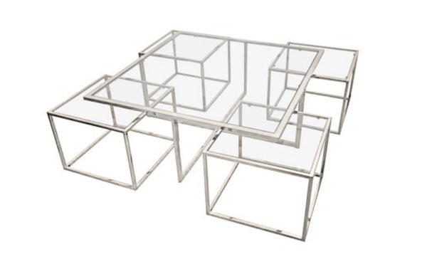 Jamie Square Set of 5 Piece Coffee Table and Side Tables