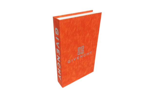 givenchy style faux decor book box orange luxury storage book design