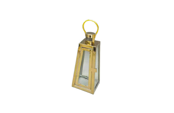 small gold pyramid lantern decorative candle holder