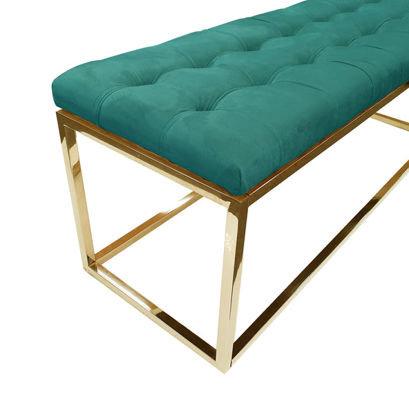 Holly Ottoman - Gold Frame - Furniture and Giftware 
