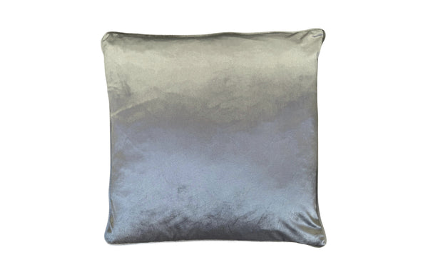 Grey velvet cushion 55x55 cm with smooth texture and modern style