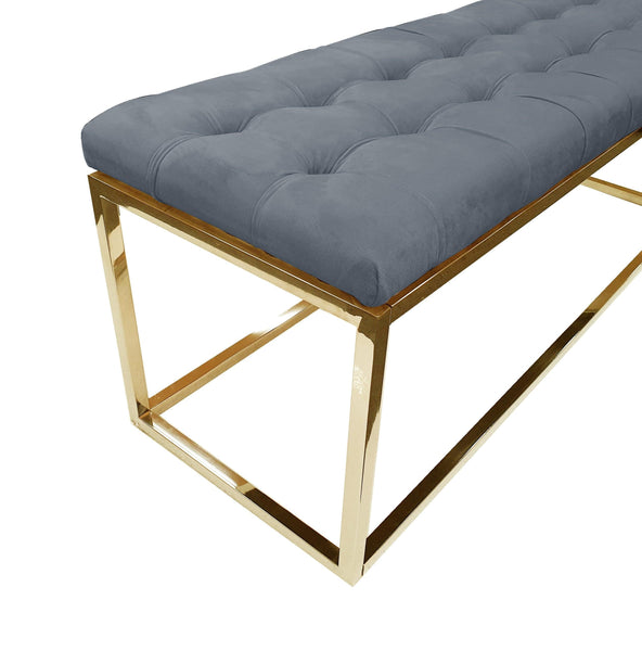 Holly Ottoman - Gold Frame - Furniture and Giftware 