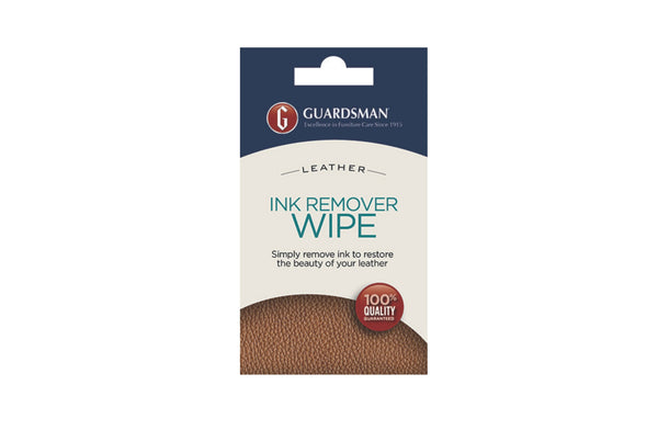 Guardsman ink remover wipe for leather cleaning and stain removal