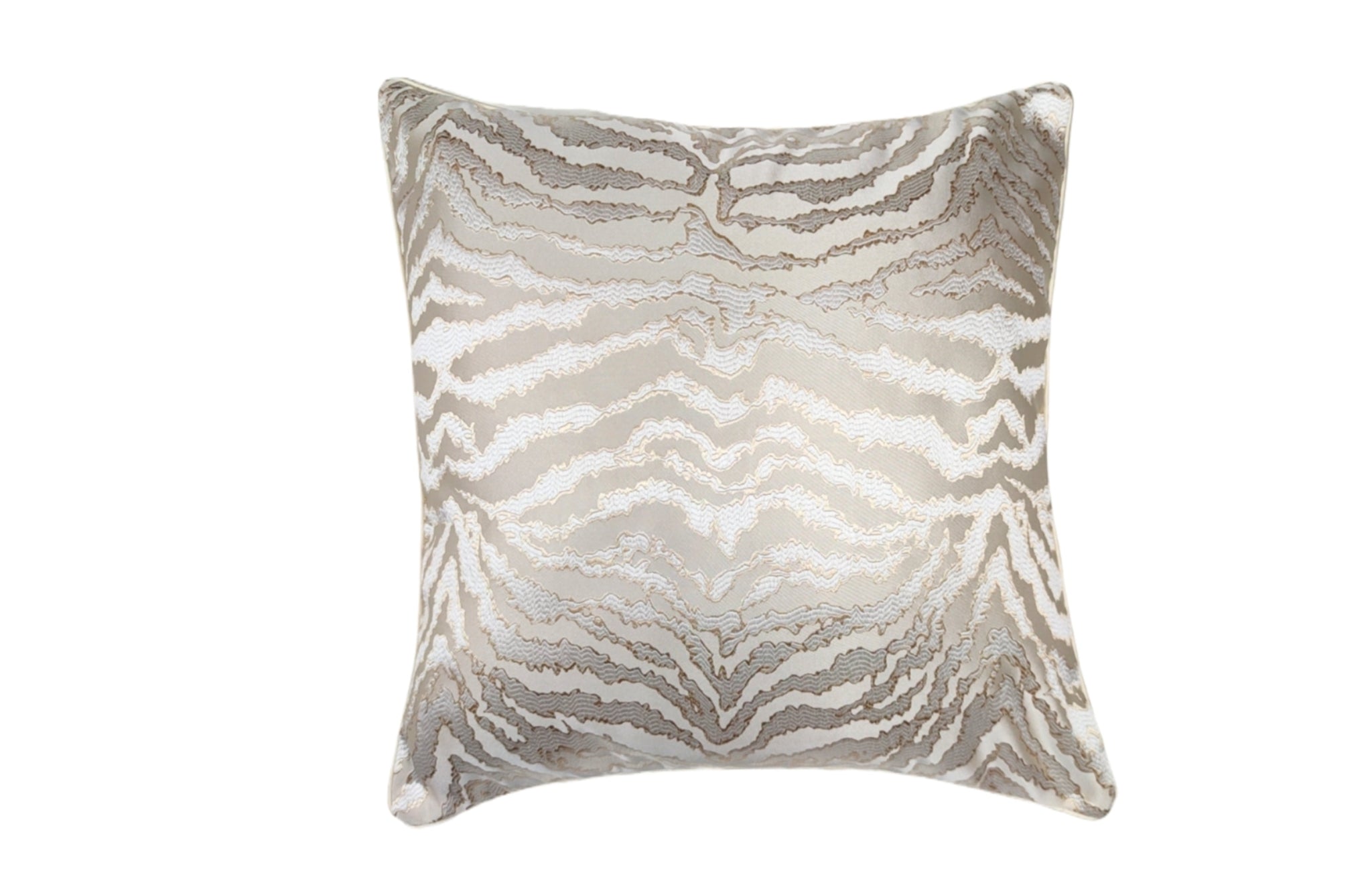 Kedra Designer Luxury Cushion with metallic textured pattern, 45x45cm elegant decorative pillow