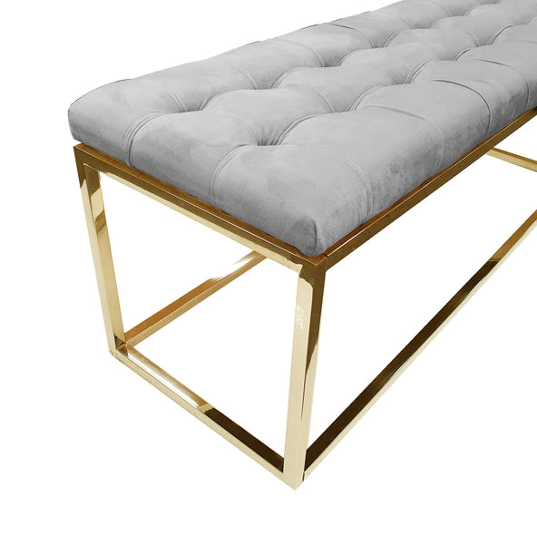 Holly Ottoman - Gold Frame - Furniture and Giftware 