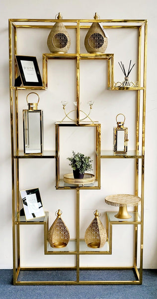 PREORDER Nelson Bookcase Home Decor - Gold - Furniture and Giftwares 