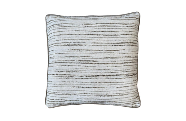 Beige cushion 55x55 cm with textured jacquard pattern and velvet back