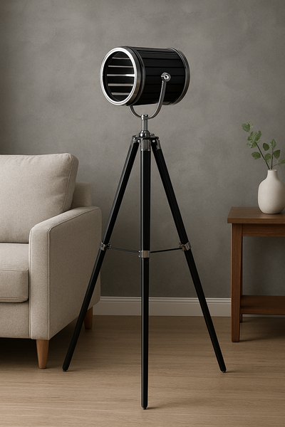 Industrial Tripod Floor Lamp