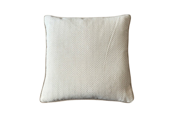 Latte cushion 55x55 cm with textured jacquard pattern and velvet back