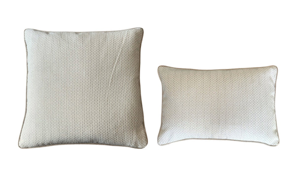 Latte luxury cushions in square and rectangular jacquard velvet design
