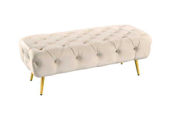 Shirley Ottoman Gold Frame - 7 Colours Available