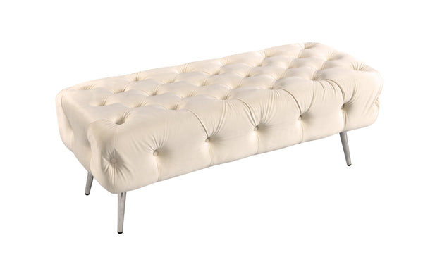 Shirley Ottoman Silver Frame - 7 Colours Available