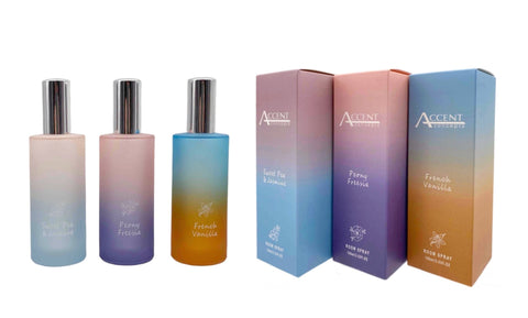 Set of 3 Sunset Room Sprays in fresh floral fragrances.