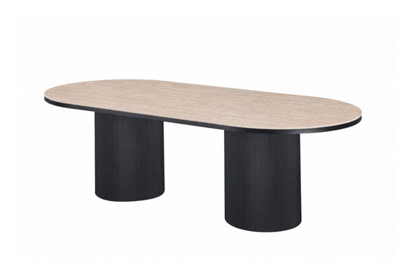 Ripple Fluted Oval Dining Table - 2 Colours Available