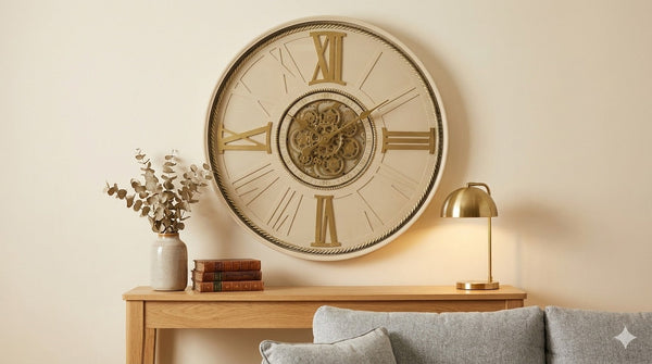 Tammy 80Cm Oversized Mechanical Moving Gear Clock