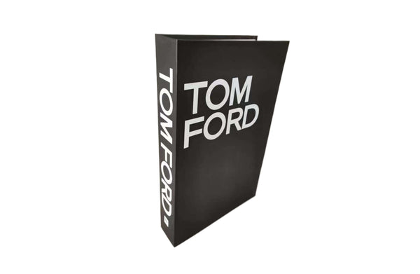 tom ford style faux decor book box black minimalist design storage