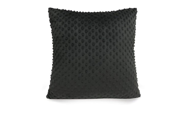 Velvet Bubble Cushion in black with textured bubble design, 45x45cm luxury accent pillow