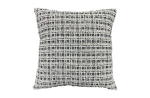 Woven Texture Designer Cushion with multi-color blue, grey and white pattern, 45x45cm