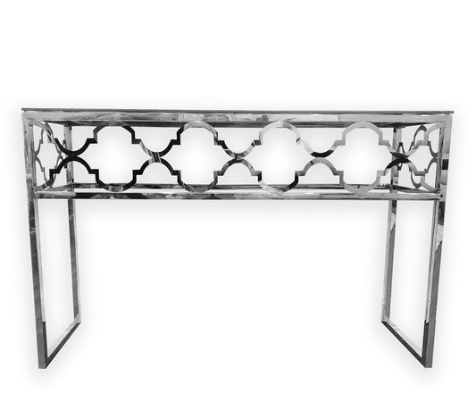 Atlantis Stainless Steel Console Table - Silver